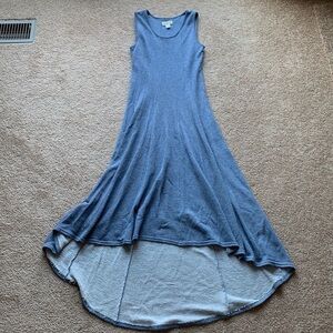 Anthropologie Puella high low blue cotton dress